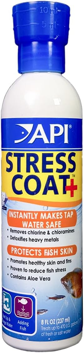 API Stress Coat 8 oz aquarium water conditioner with aloe vera