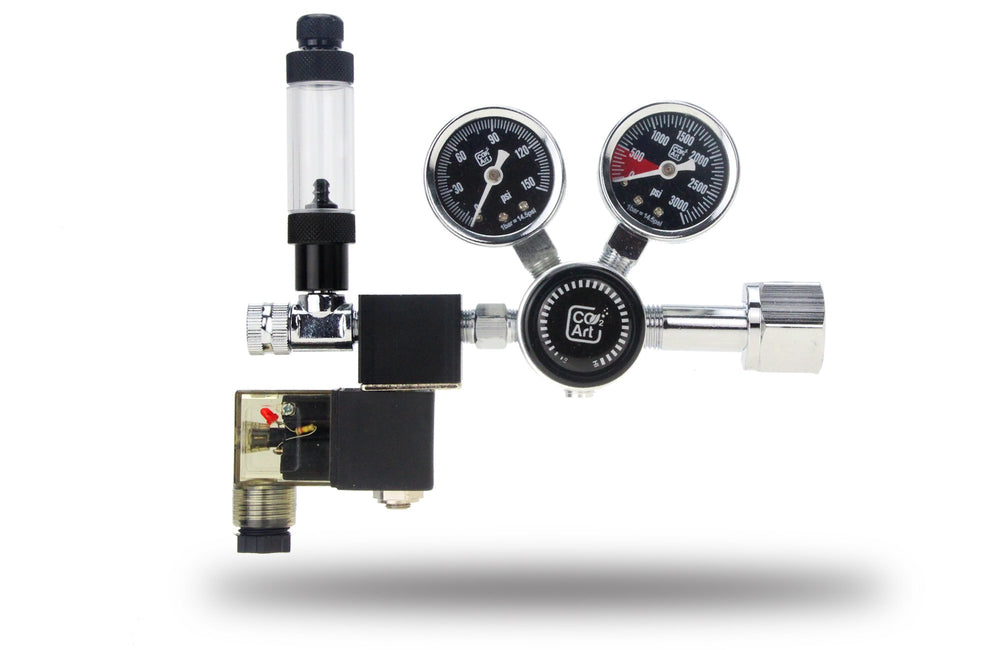 CO2Art Pro-SE dual-stage aquarium CO2 regulator with solenoid and bubble counter