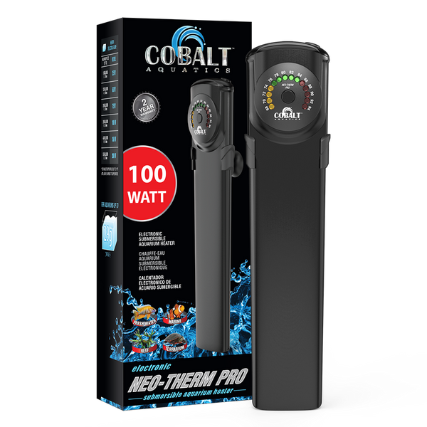 Cobalt Aquatics Neo-Therm Pro 100W slim shatterproof aquarium heater with LED display