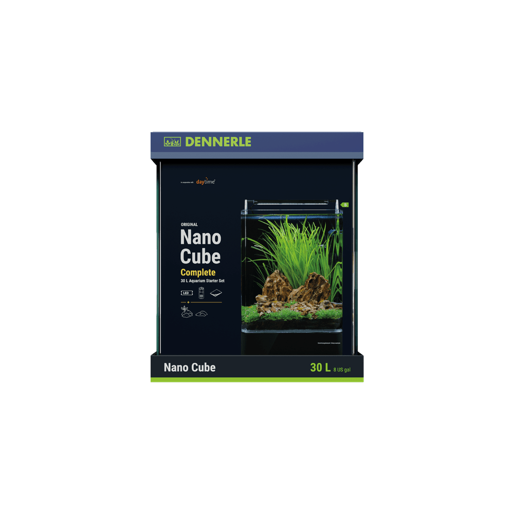 Dennerle Nano Cube Complete 30 litre aquascaping aquarium with rounded front glass