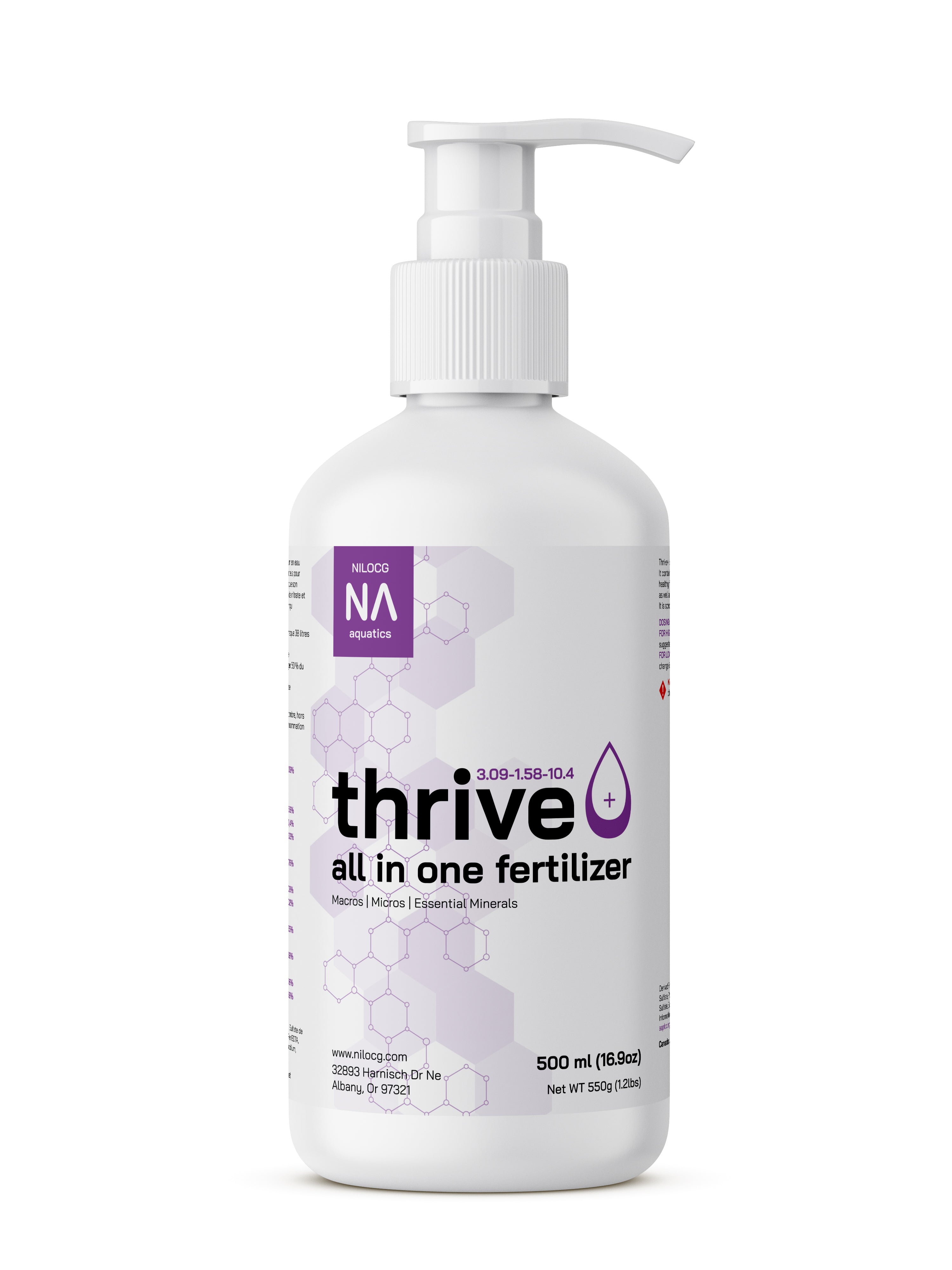 NilocG Thrive all-in-one liquid aquarium plant fertilizer pump bottle