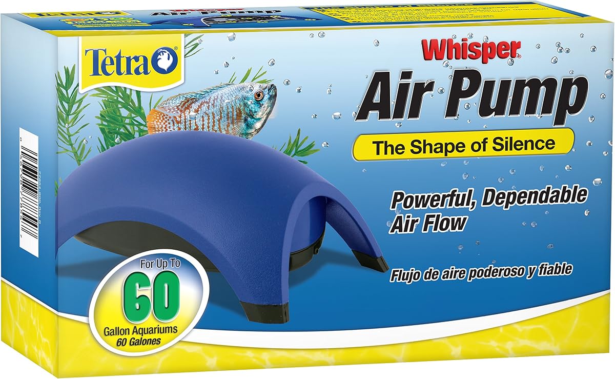 Tetra Whisper 60 dual-outlet aquarium air pump for tanks 40 to 60 gallons